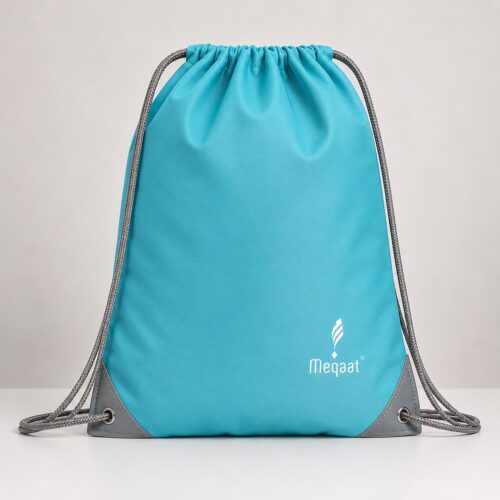 Aqua Drawstring Bag - Main Aqua Drawstring Bag - Main